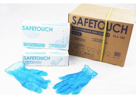 VINYL GLOVES BLUE POWDER FREE M - 1000